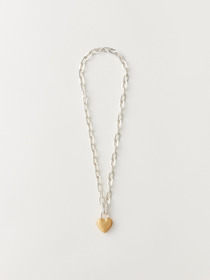 SMALL HEART PADLOCK CHAIN NECKLACE 詳細画像