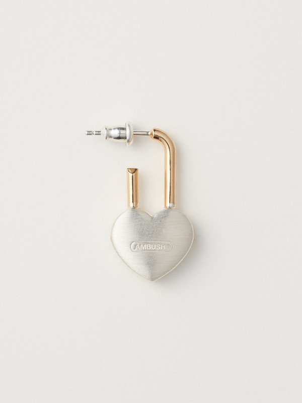 SMALL HEART PADLOCK EARRINGS