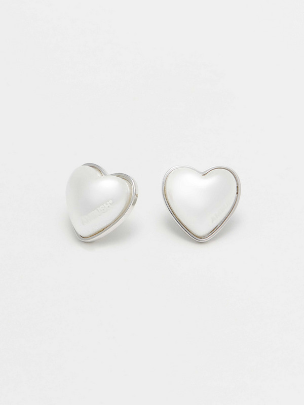 PEARL HEART STUD PIERCE