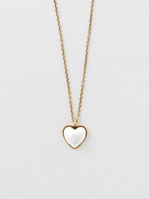 PEARL HEART CHARM NECKLACE 詳細画像