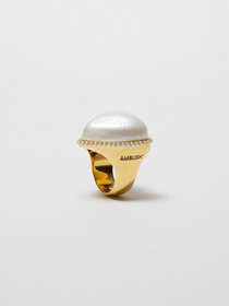 LARGE PEARL HEART RING 詳細画像