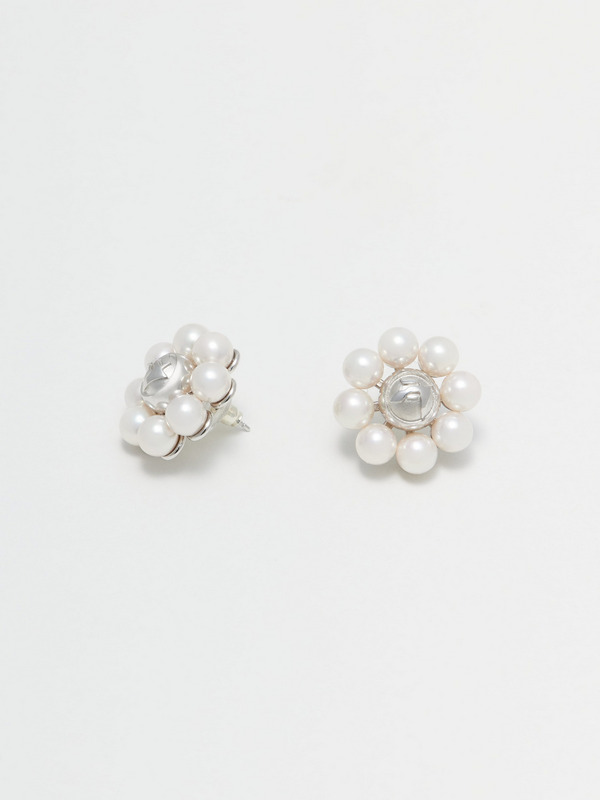 PEARL FLOWER STUD PIERCE