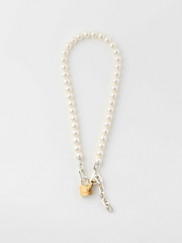 PEARL PADLOCK NECKLACE