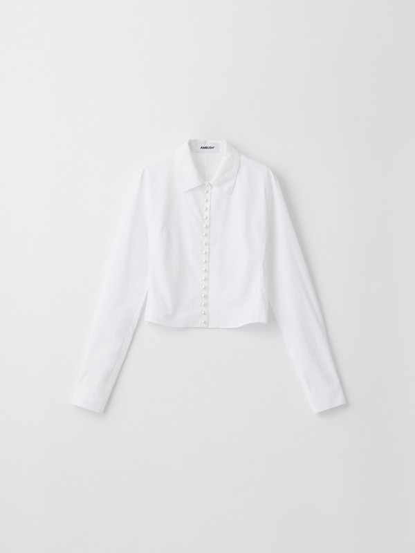 FITTED PEARL BUTTON SHIRT