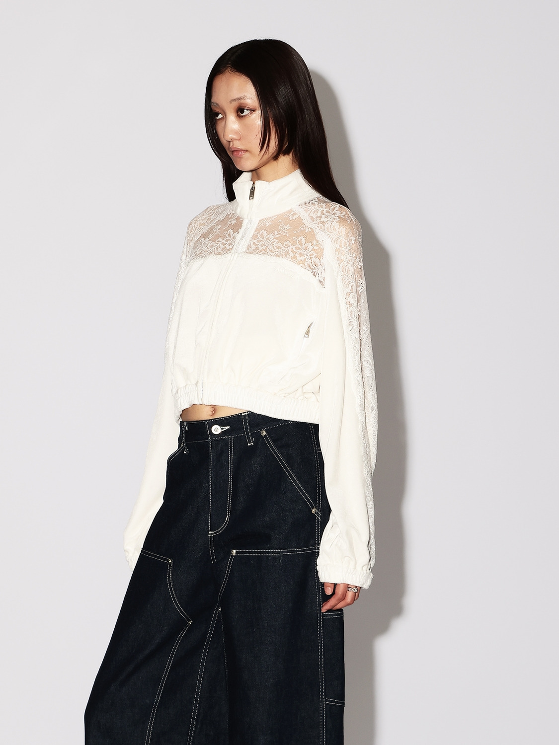 VELOUR TRACK JACKET 詳細画像 White 3