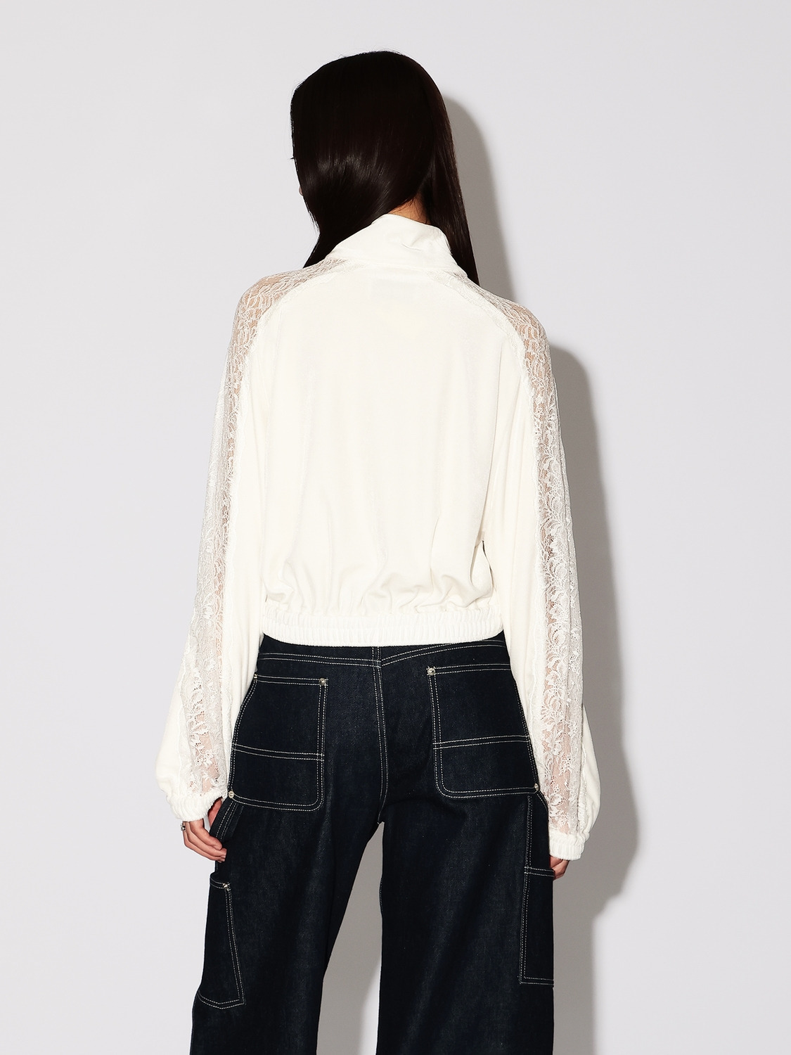 VELOUR TRACK JACKET 詳細画像 White 4
