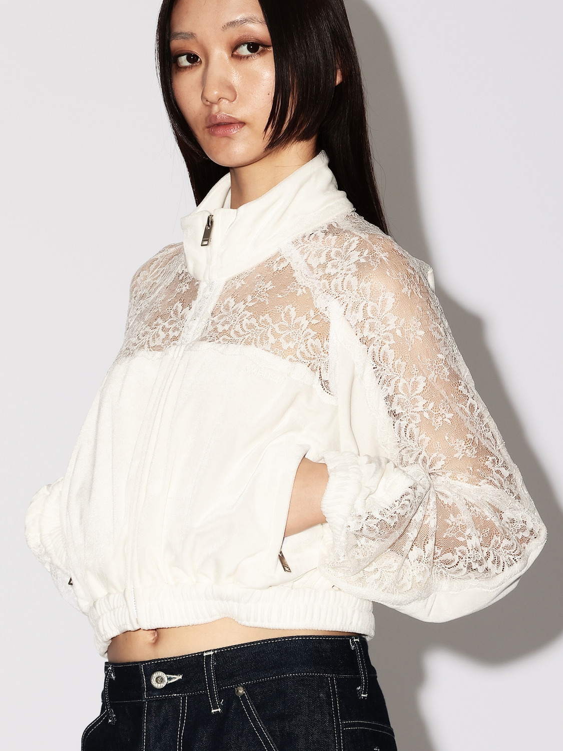 VELOUR TRACK JACKET 詳細画像 White 5