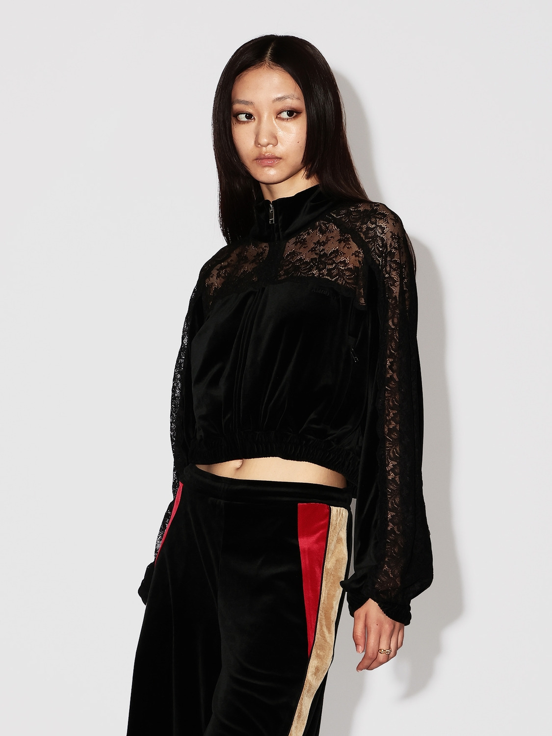 VELOUR TRACK JACKET 詳細画像 Black 3