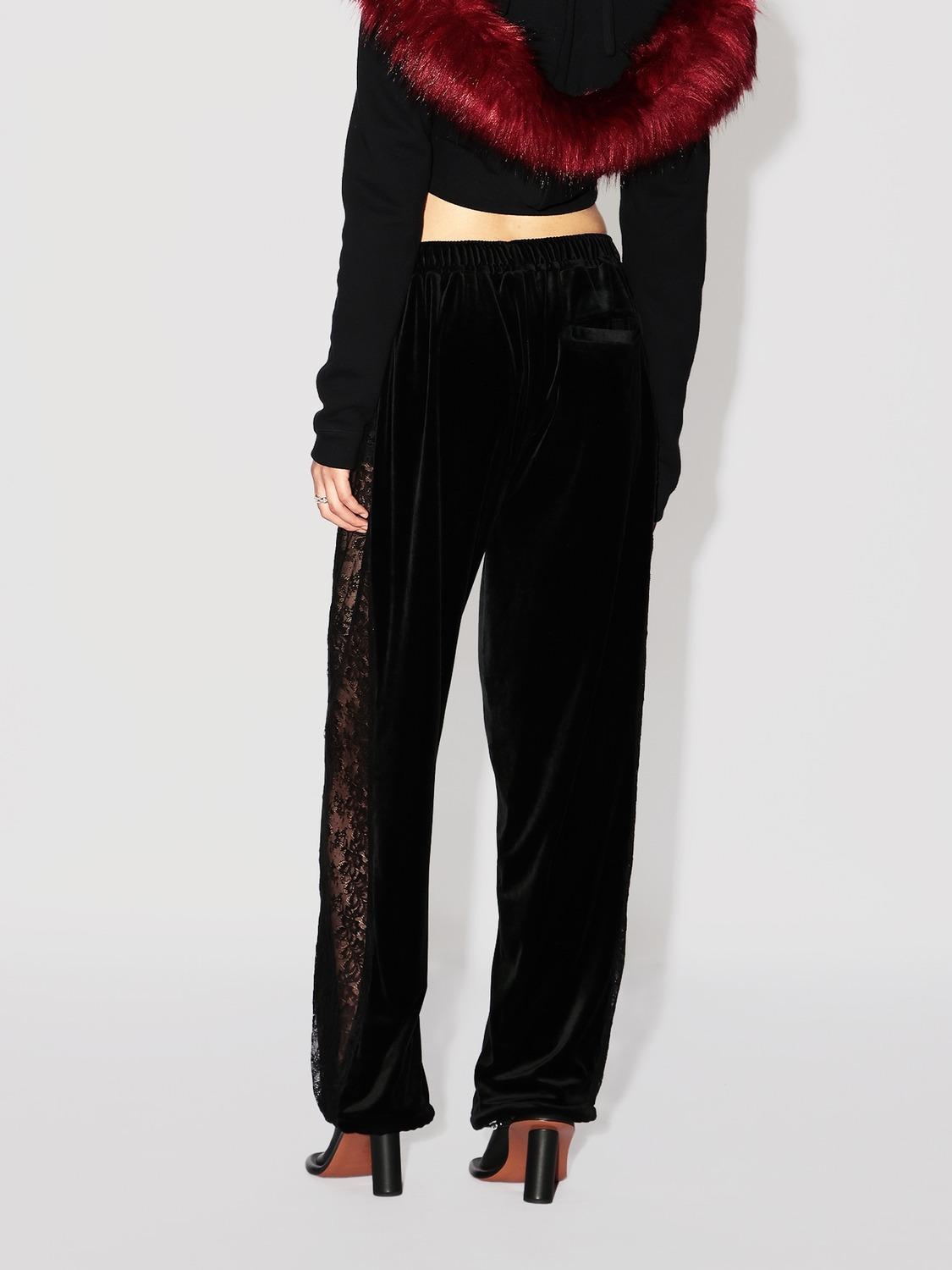 VELOUR TRACK PANTS 詳細画像 Black 4