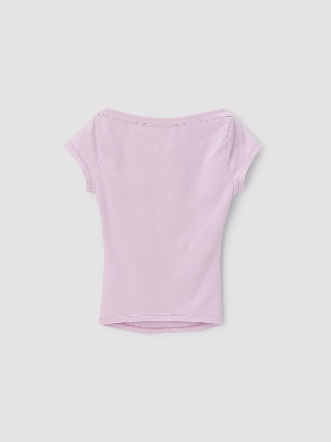 BOAT NECK FITTED T-SHIRT 詳細画像 Lavender 2