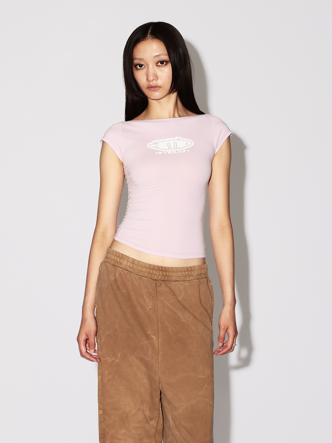 BOAT NECK FITTED T-SHIRT 詳細画像 Lavender 3