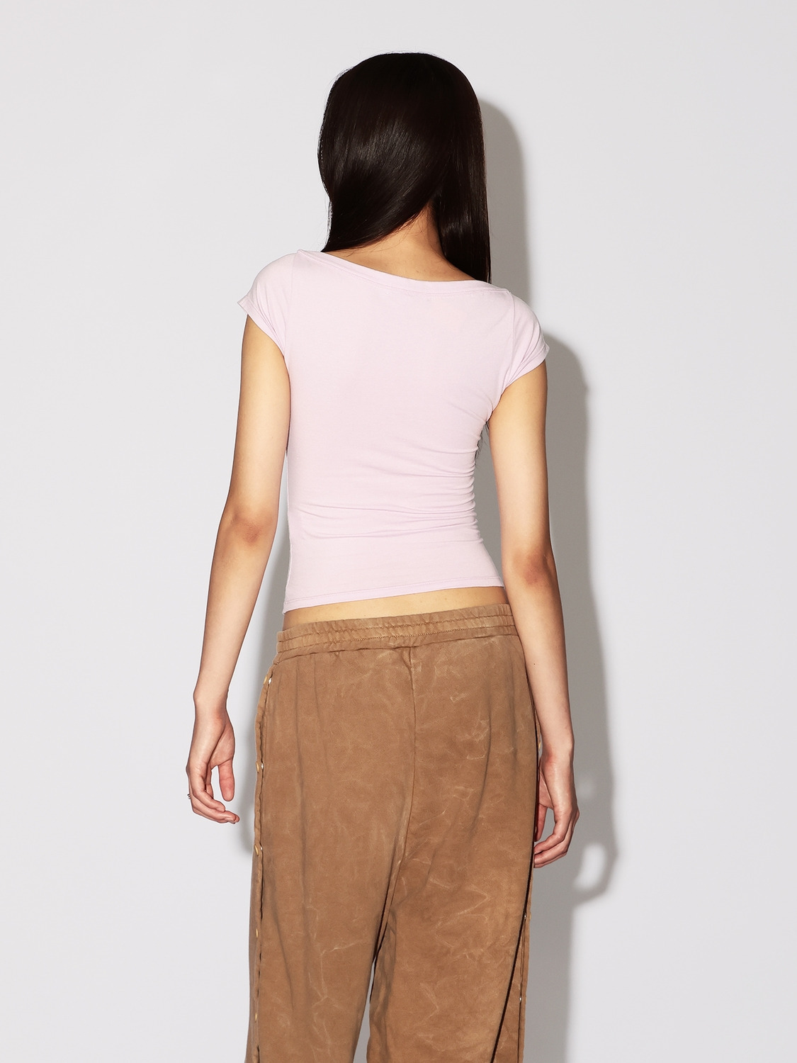 BOAT NECK FITTED T-SHIRT 詳細画像 Lavender 5