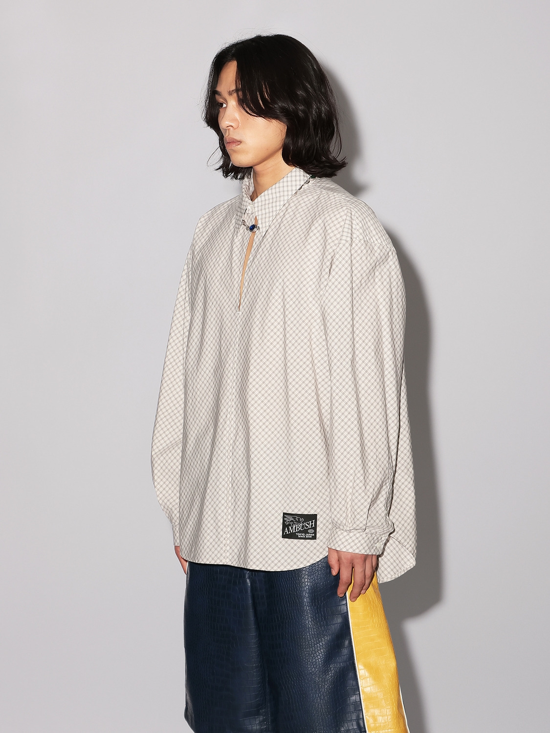 CHECK PULLOVER SHIRT 詳細画像 O.white 3