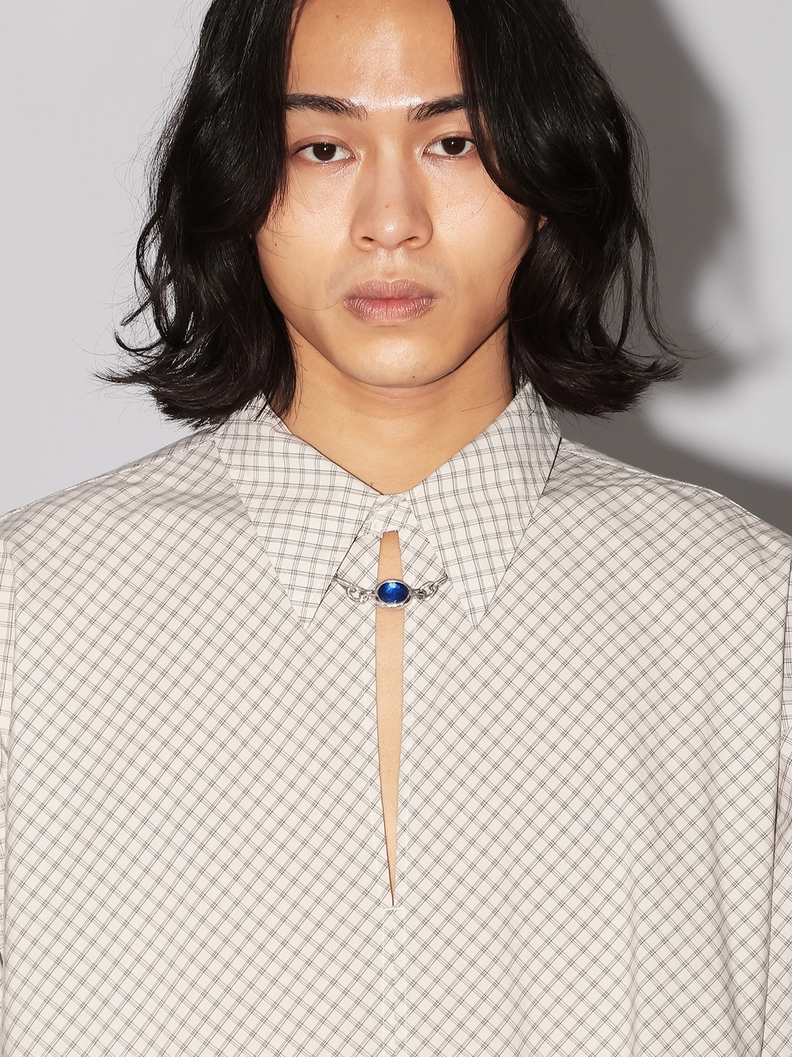 CHECK PULLOVER SHIRT 詳細画像 O.white 5