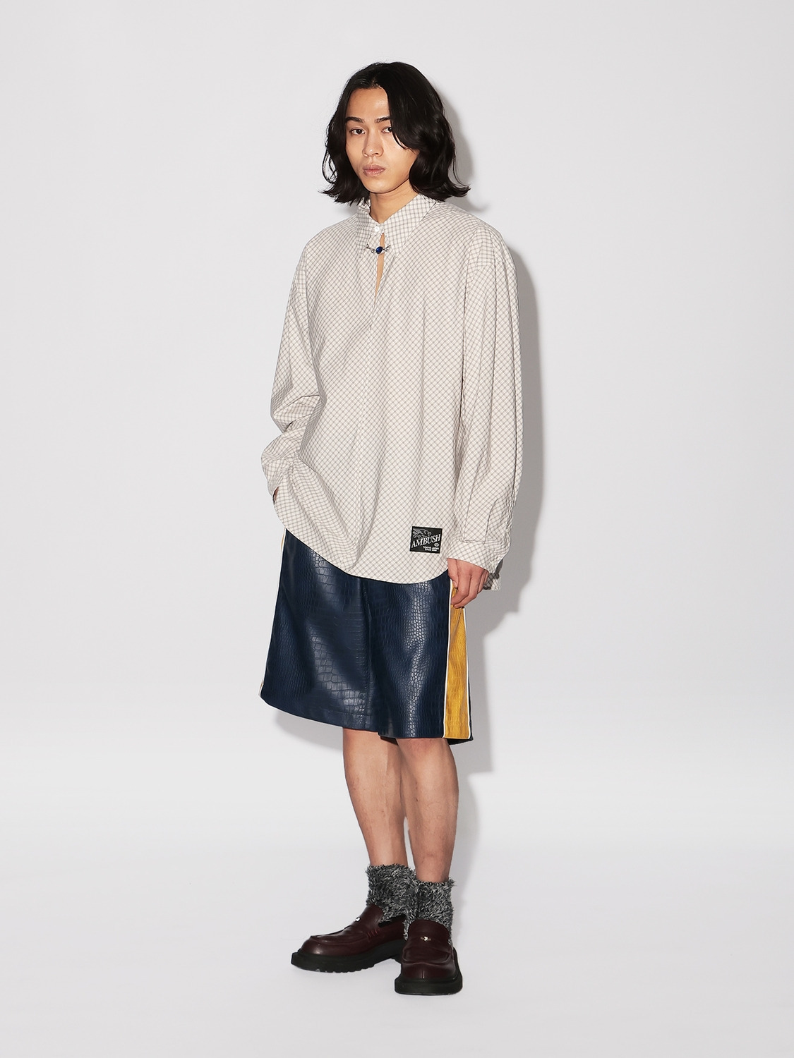 CHECK PULLOVER SHIRT 詳細画像 O.white 6