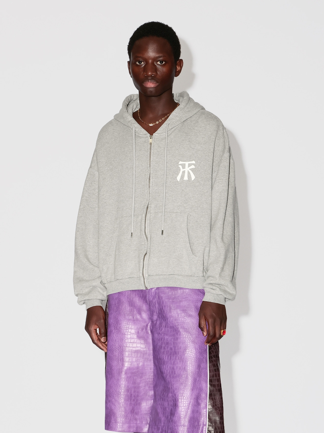 TK SWEAT ZIP UP HOODIE 詳細画像 Grey 2