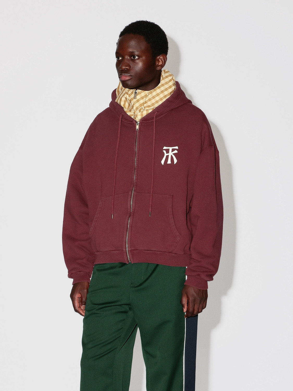 TK SWEAT ZIP UP HOODIE 詳細画像 Burgundy 3