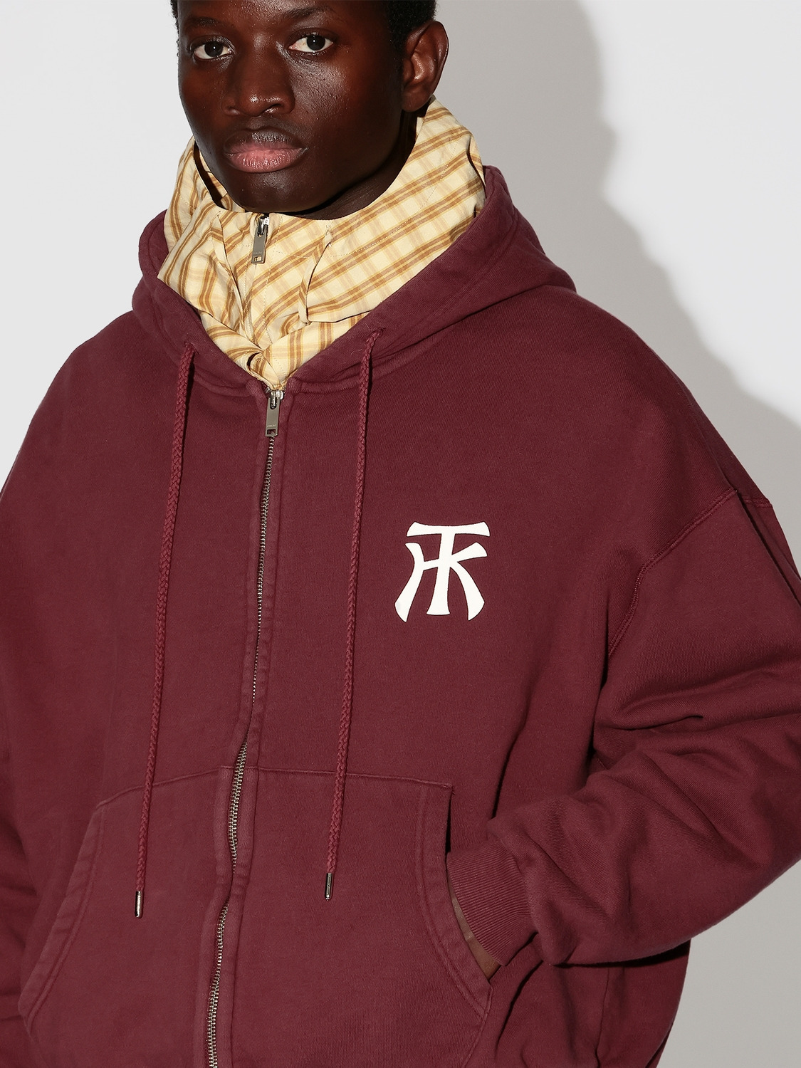 TK SWEAT ZIP UP HOODIE 詳細画像 Burgundy 5