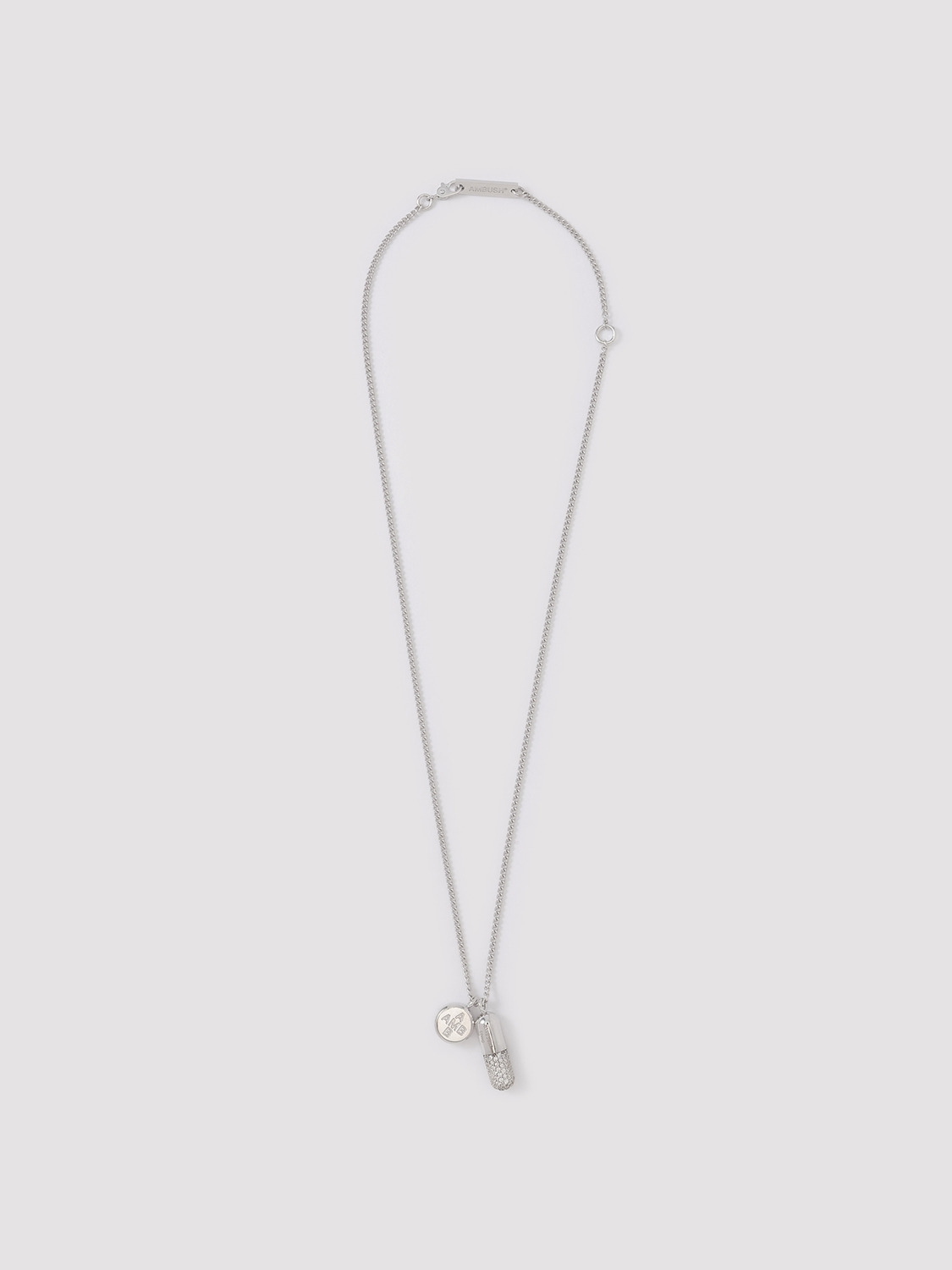 PAVE PILL CHARM NECKLACE 詳細画像 Silver 1
