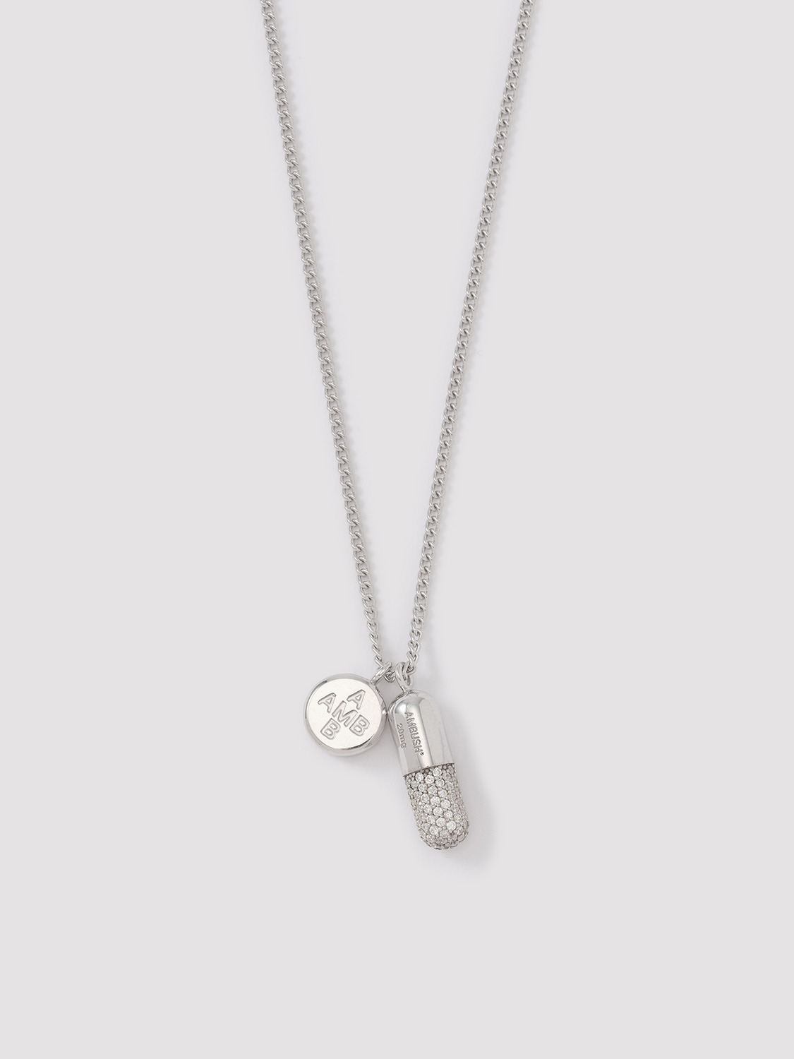 PAVE PILL CHARM NECKLACE 詳細画像 Silver 2