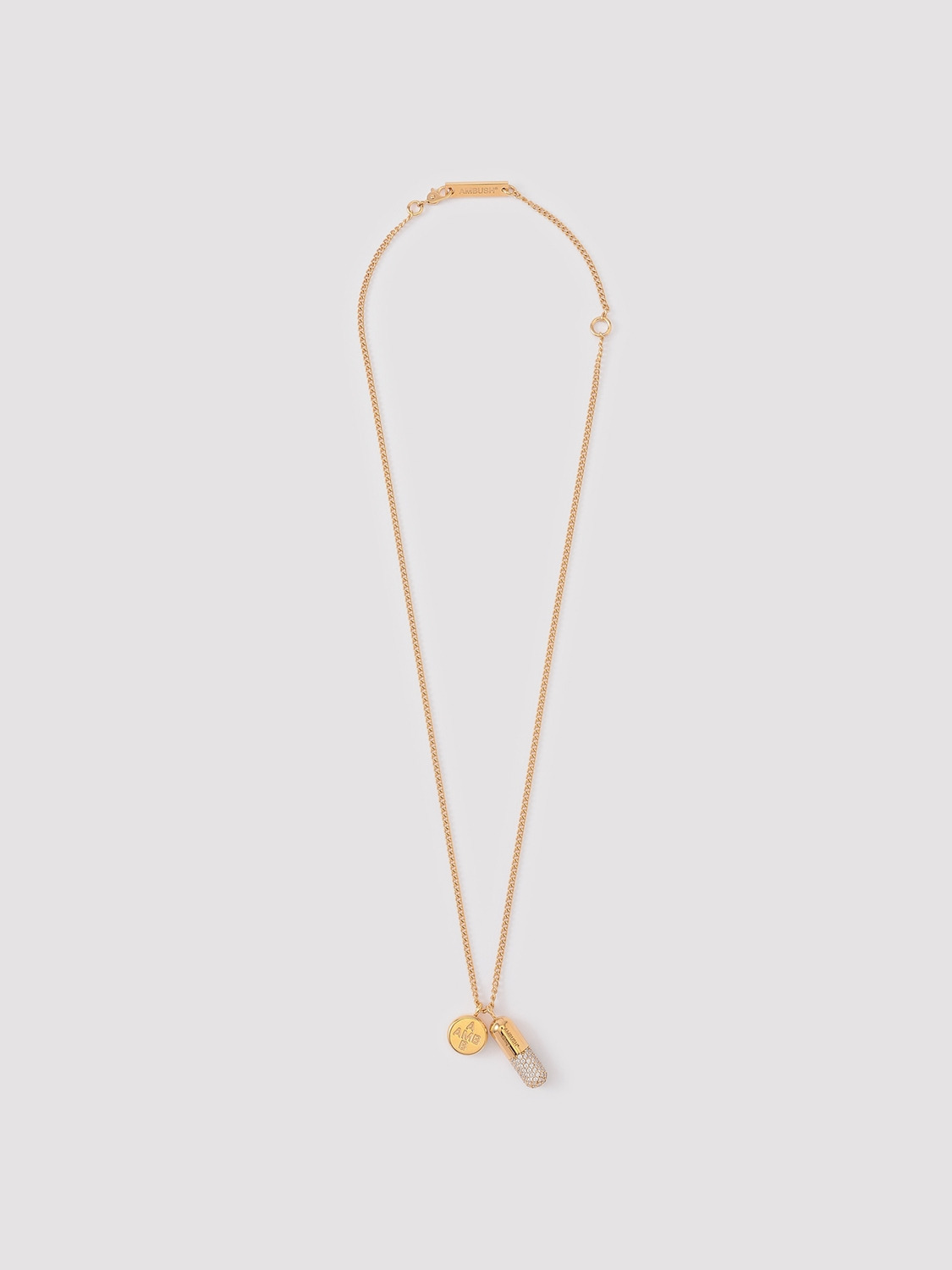 PAVE PILL CHARM NECKLACE 詳細画像 Gold 1