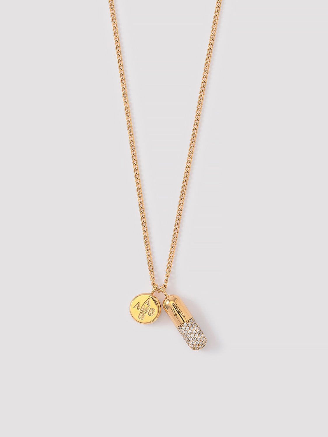 PAVE PILL CHARM NECKLACE 詳細画像 Gold 2