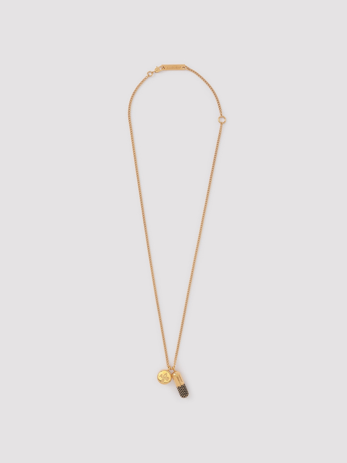 PAVE PILL CHARM NECKLACE 詳細画像 Gold×Black 1