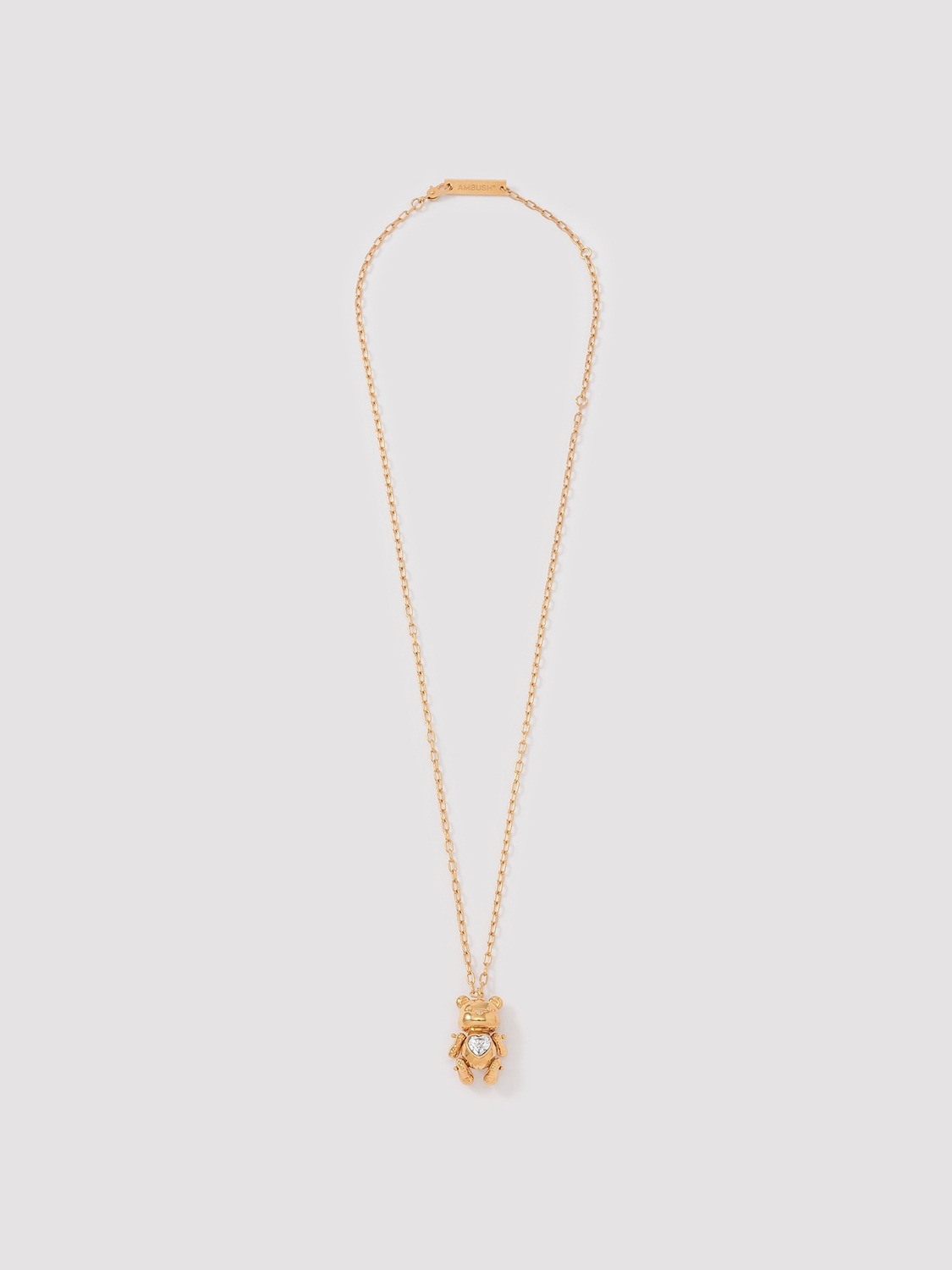 TEDDY BEAR HEART CHARM NECKLACE 詳細画像 Gold 1