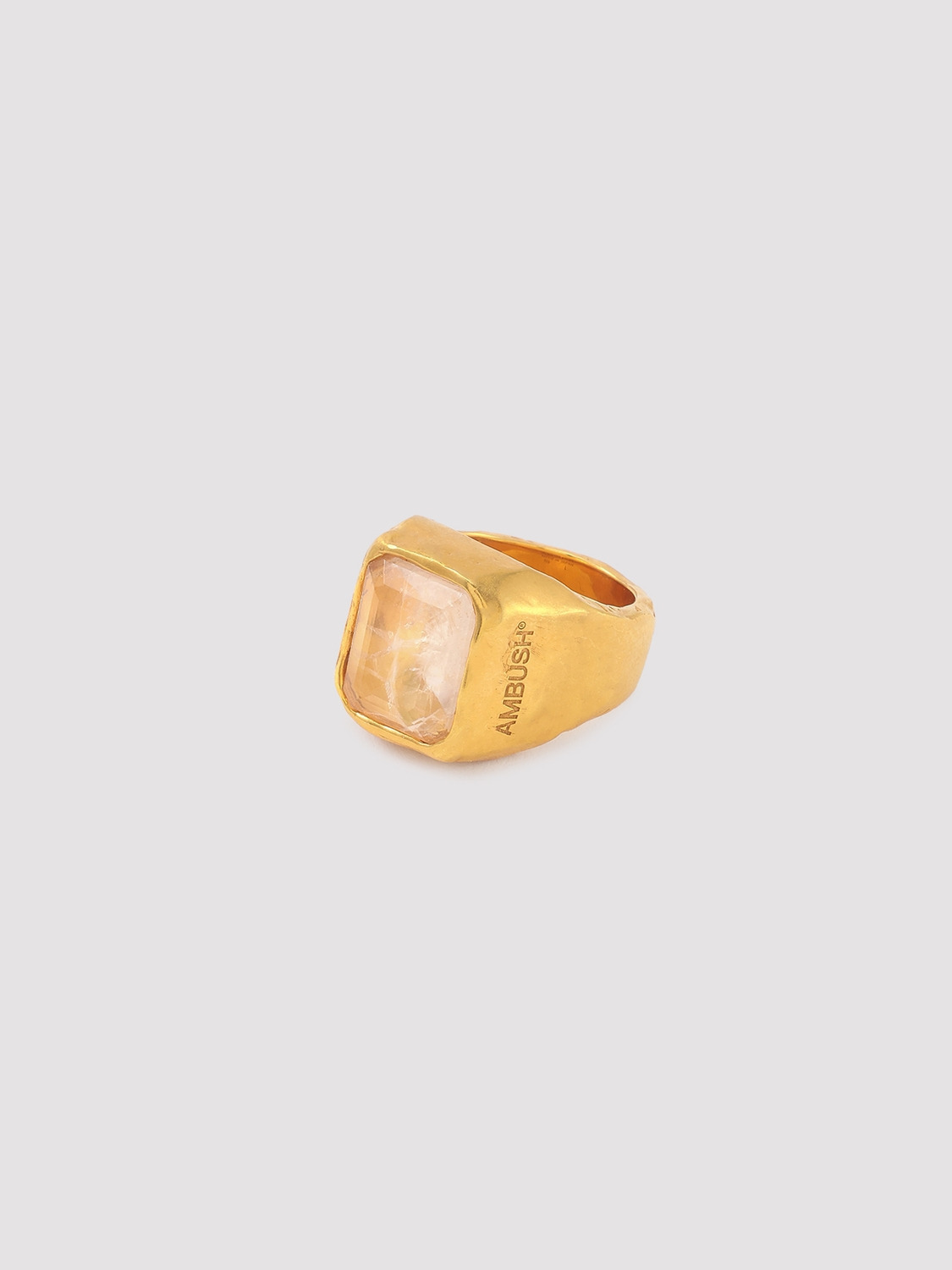 SQUARE CUT STONE RING 詳細画像 Clear 1