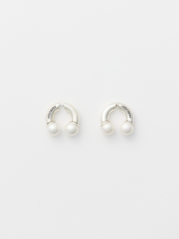 PEARL BARBELL EARRINGS